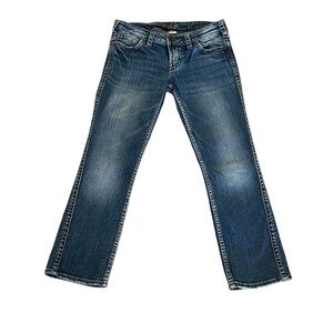 Silver Jeans Frances Capri Thick Stitching